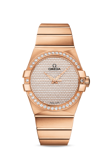 Omega Constellation Co-Axial 38 Red Gold / Diamond / Diamond